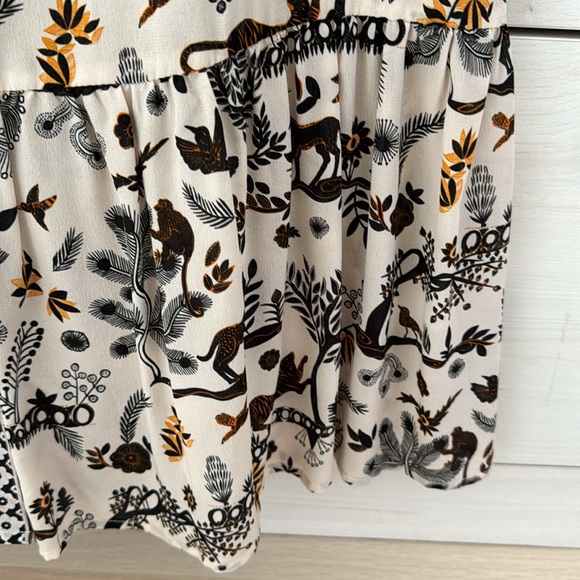 Saloni Tyra jungle print silk shirt dress US size 0 - Picture 11 of 11